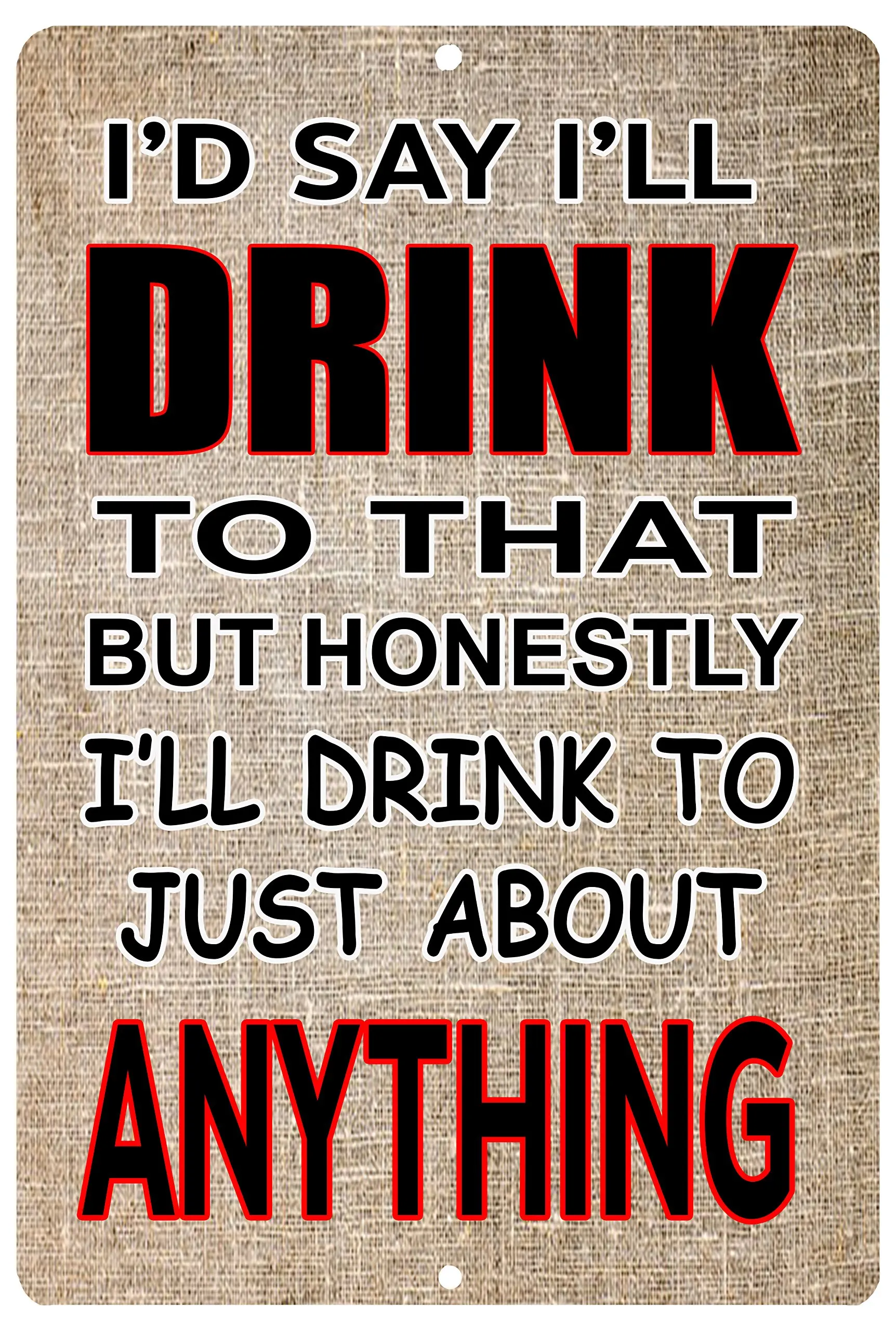 Rogue River Tactical Funny Beer Alcohol Sign Metal Tin Home Bar Kitchen Drink To Anything