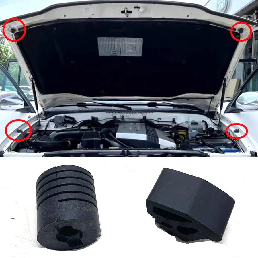 2Pcs Bonnet Hood Stop Buffer Rubber Front Engine Bonnet Rubber Cushion Stopper Fit For Toyota Land Cruiser LC100 2002-2007