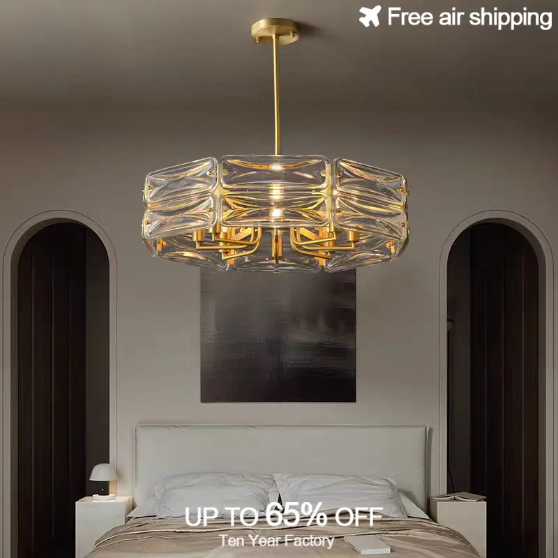 

Modern Luxury Gold Crystal Lampshade LED Ceiling Chandelier for Dining Room Lighting Home Decoration Hanging Lustre Lamp