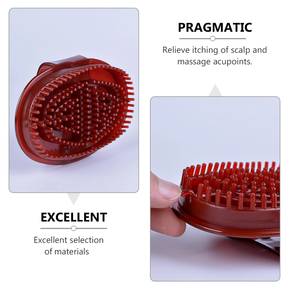 

3Pcs Hair Washing Brush Plastic Scalp Massager Glove Design Deep Cleansing Exfoliating Dandruff Removal Head Massage Brush Bath
