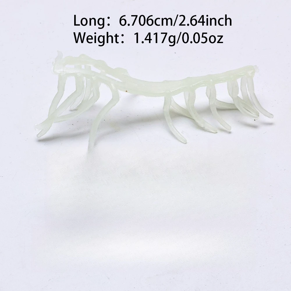 15Pcs Luminous Soft Silicone Shrimp  Squid Skirt Lure Parts Matching Squid Jig Saltwater Night Reef Cuttlefish Angling Gear view 5