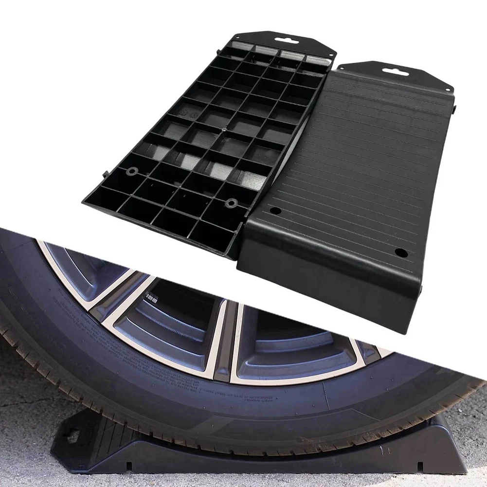 2Pc Tyre Ramp Saver Car Tire Protector Ramp Trailer Part Wheel Protection Device Tire Anti Slip Curved Ramp Tyre Saver,A