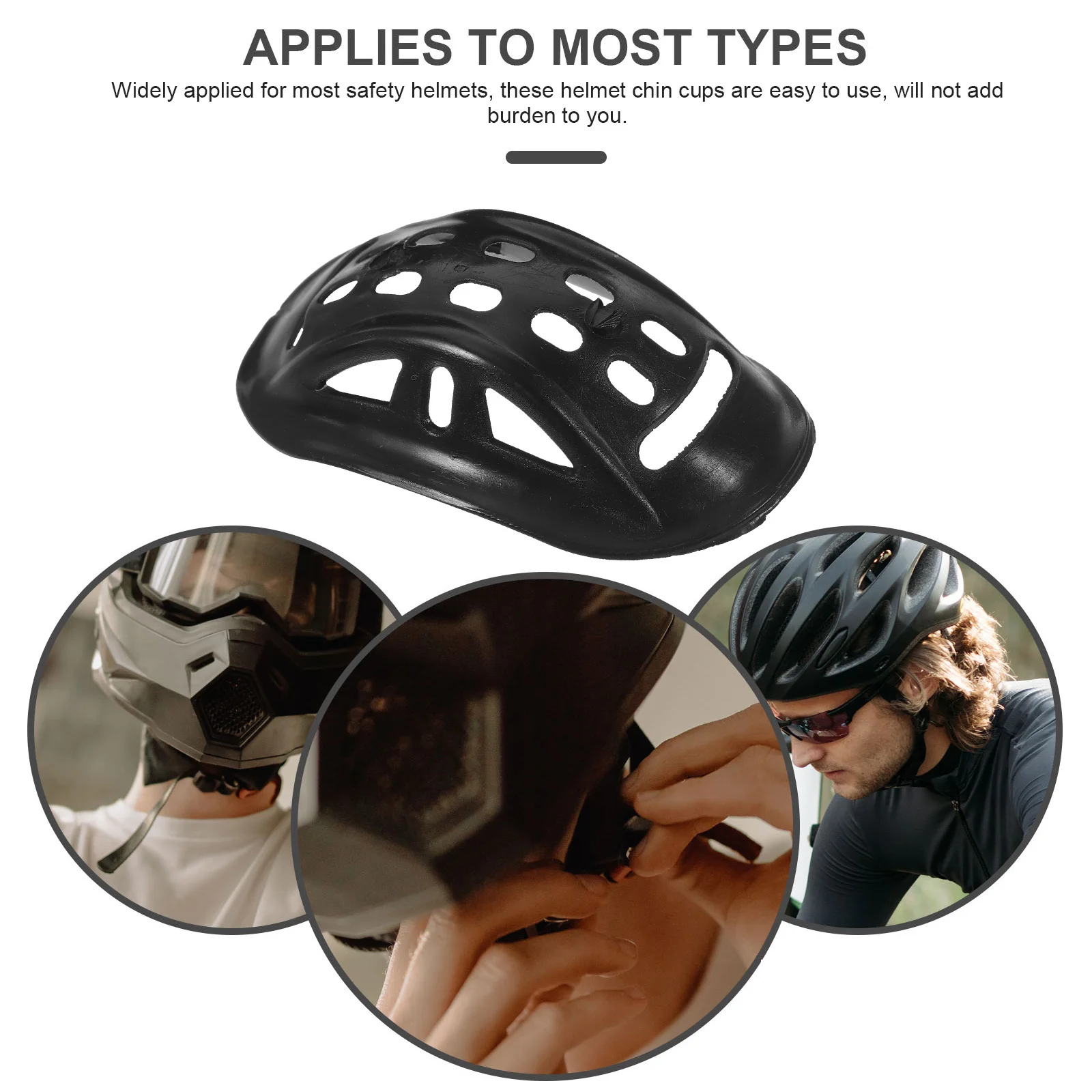 

10pcs Safety Chin Cup Premium Rubber Durable Comfort Fit For Construction Cycling Sports Helmets Hard Hat Accessories