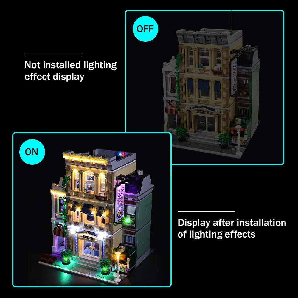 Vonado LED Light Kit for 10278 Police Station Collectible Building Blocks Set (NOT Include the Model) Bricks Toys for Children