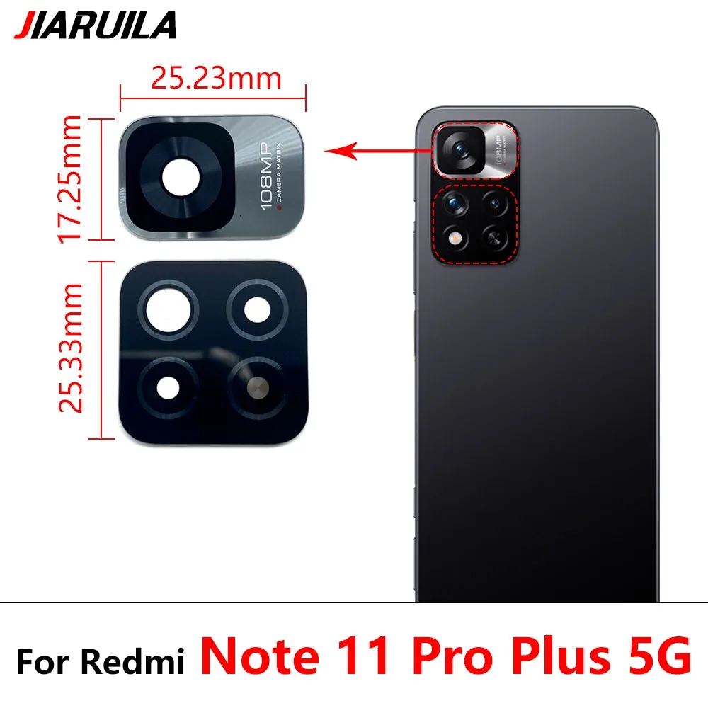 Rückfahr kamera Glas linse für Xiaomi Redmi Note 11 Pro plus 5g 11t 5g 11s 11e Kamera glas mit Kleber kleber Reparatur werkzeuge – Detail 5