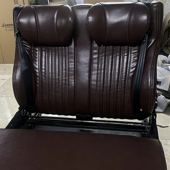 Customize New Design Changeover Microfibre Leather Double Seat Luxury Waterproof Camper Van Bed 650x800mm Steel Frame For Toyota