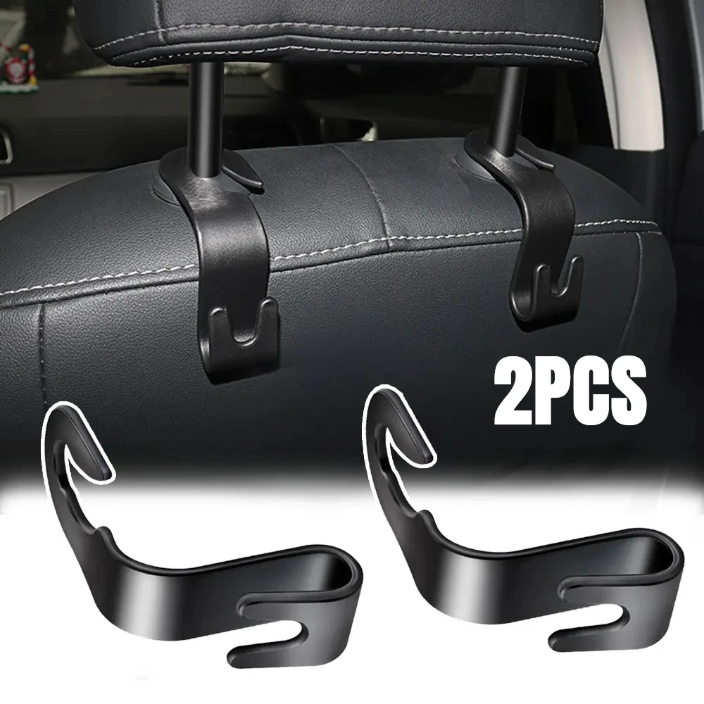 

2Pcs Car Interior Accessories Car Headrest Back Seat Hook Universal Hanger Clips Organizer Holder Handbags Grocery Bag Rack Hook