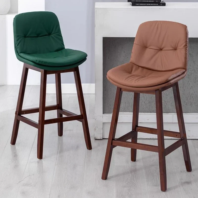 Kursi Bar Kayu Nordik Kursi Bar Tinggi Desainer Modern Resepsionis Kursi Bar Desain Minimalis Perabotan Bar Kantor Cadeiras LLBC
