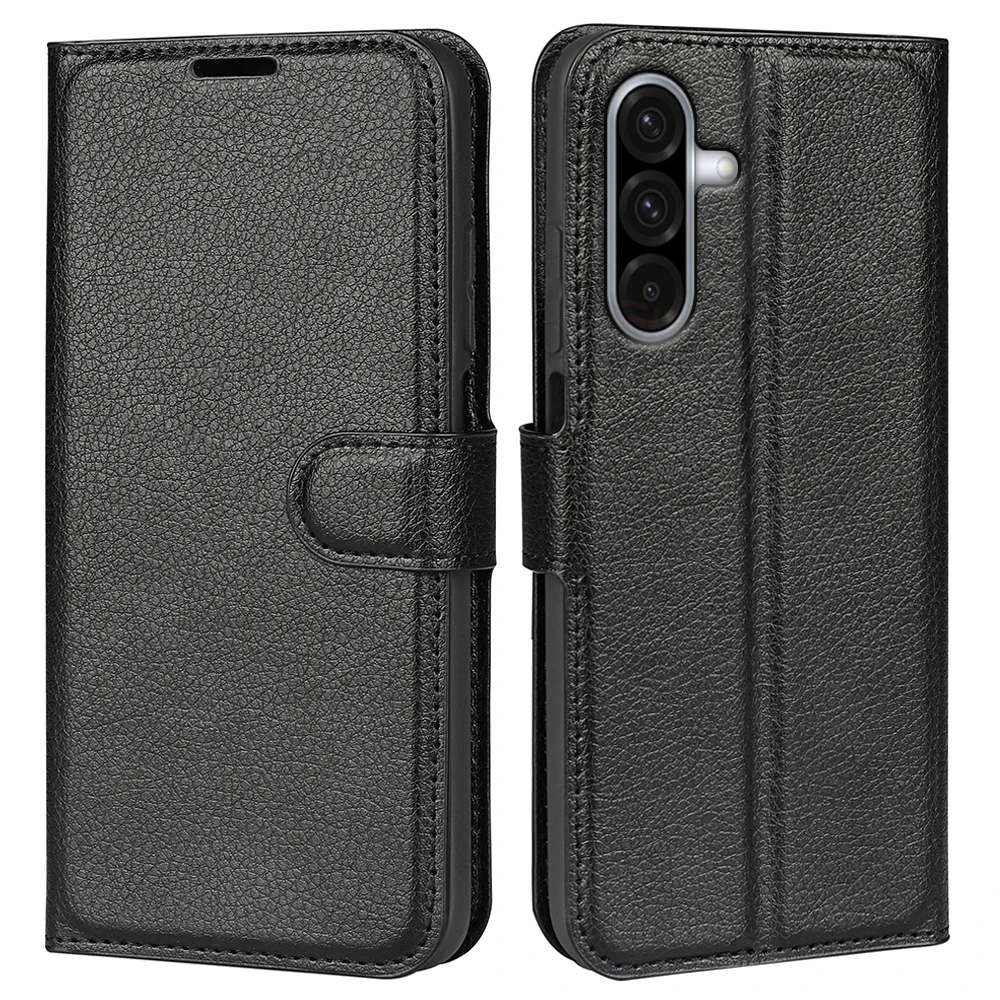 Lychee Leather Flip Cover Case For Samsung Galaxy A55 A17 A16 A26 A36 A56 A37 A57 A35 A25 A05S M55 C55 A52 A32 A22 Phone Case