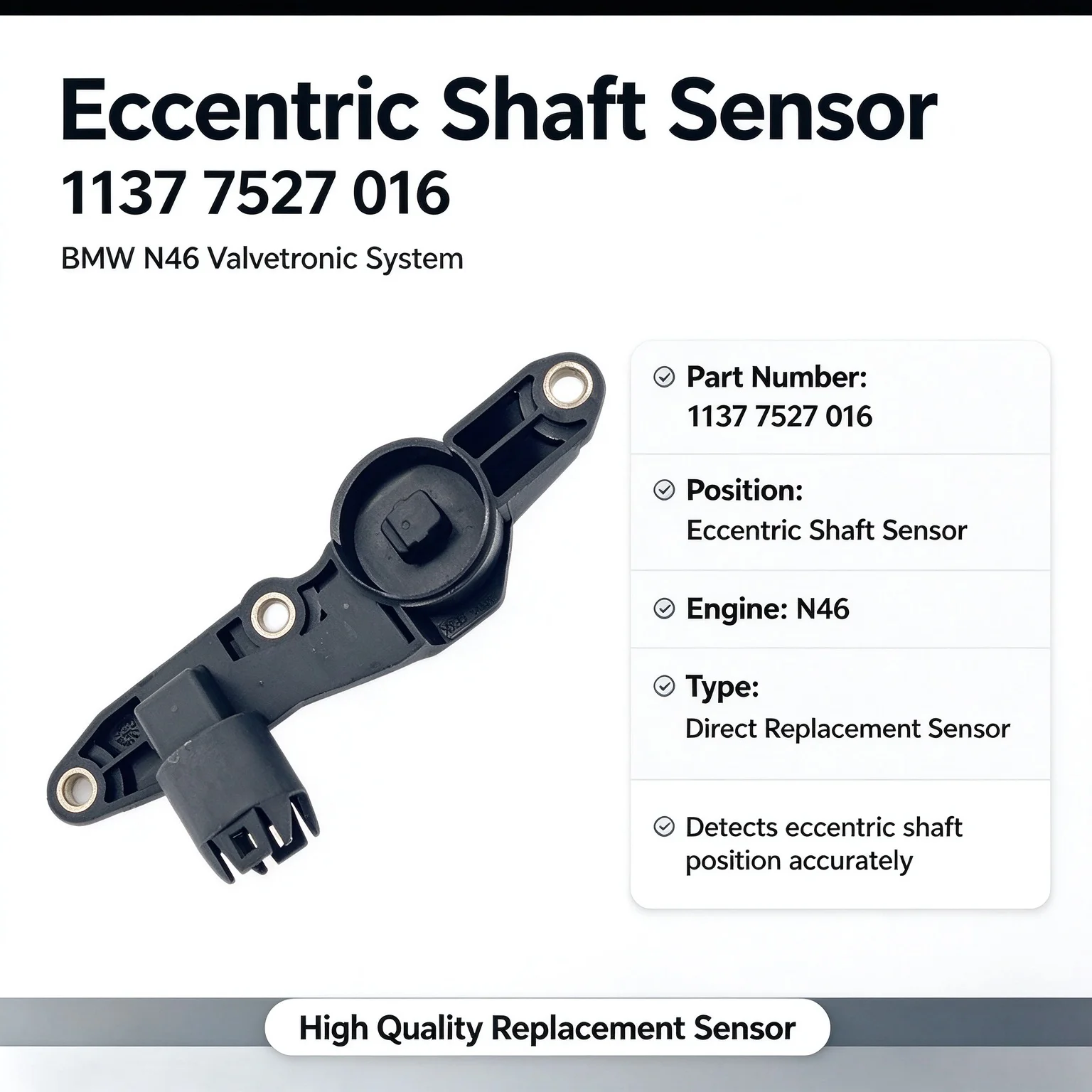 11377527016 for BMW e87n46 eccentric shaft sensor E88(2007-2013 models) 320i E90 X1 X3 Z4 E 84 318I engine eccentric shaft E46