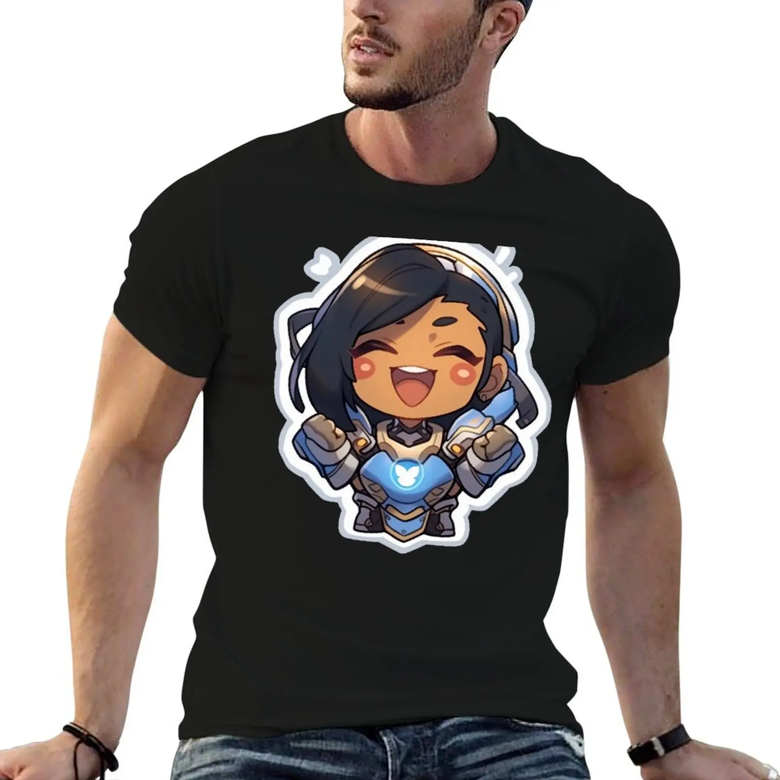 

Cute Pharah T-Shirt man t shirt cotton high quality t shirt men 100% cotton luxury brand T-Shirt
