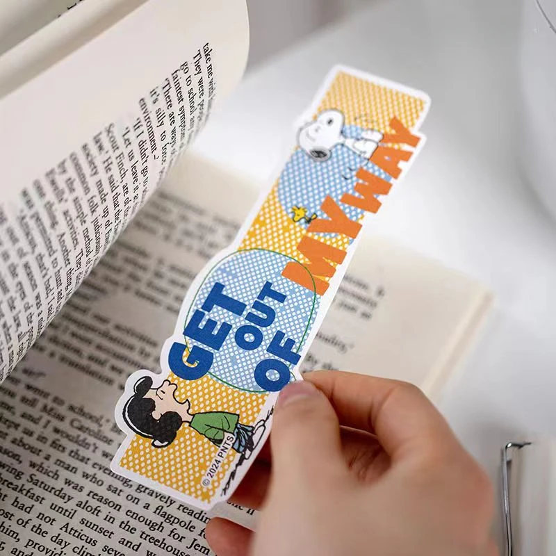 Snoopy Charlie Brown Woodstock Anime Cartoon Alien Bookmark Creative Cute Kawaii Reading Mark Card Decoration Student Stationery