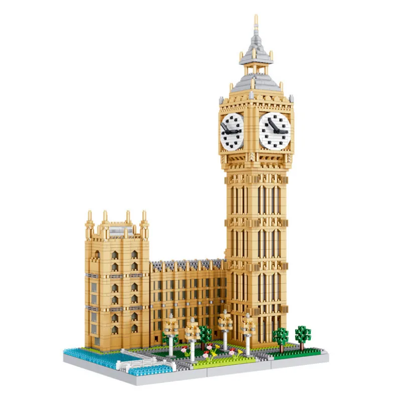 

World Famous Architecture Building Bricks Elizabeth Tower London England UK Micro diamond block Big Ben Classic Toys for