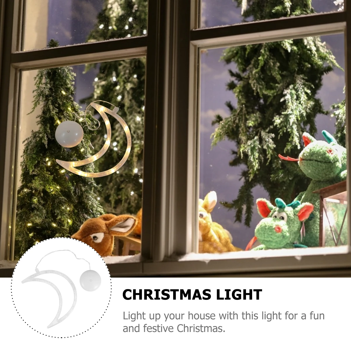 

1Pc Christmas Moon Shape Cup Decorative Lamp Creative Design for Restaurant Bar Party
