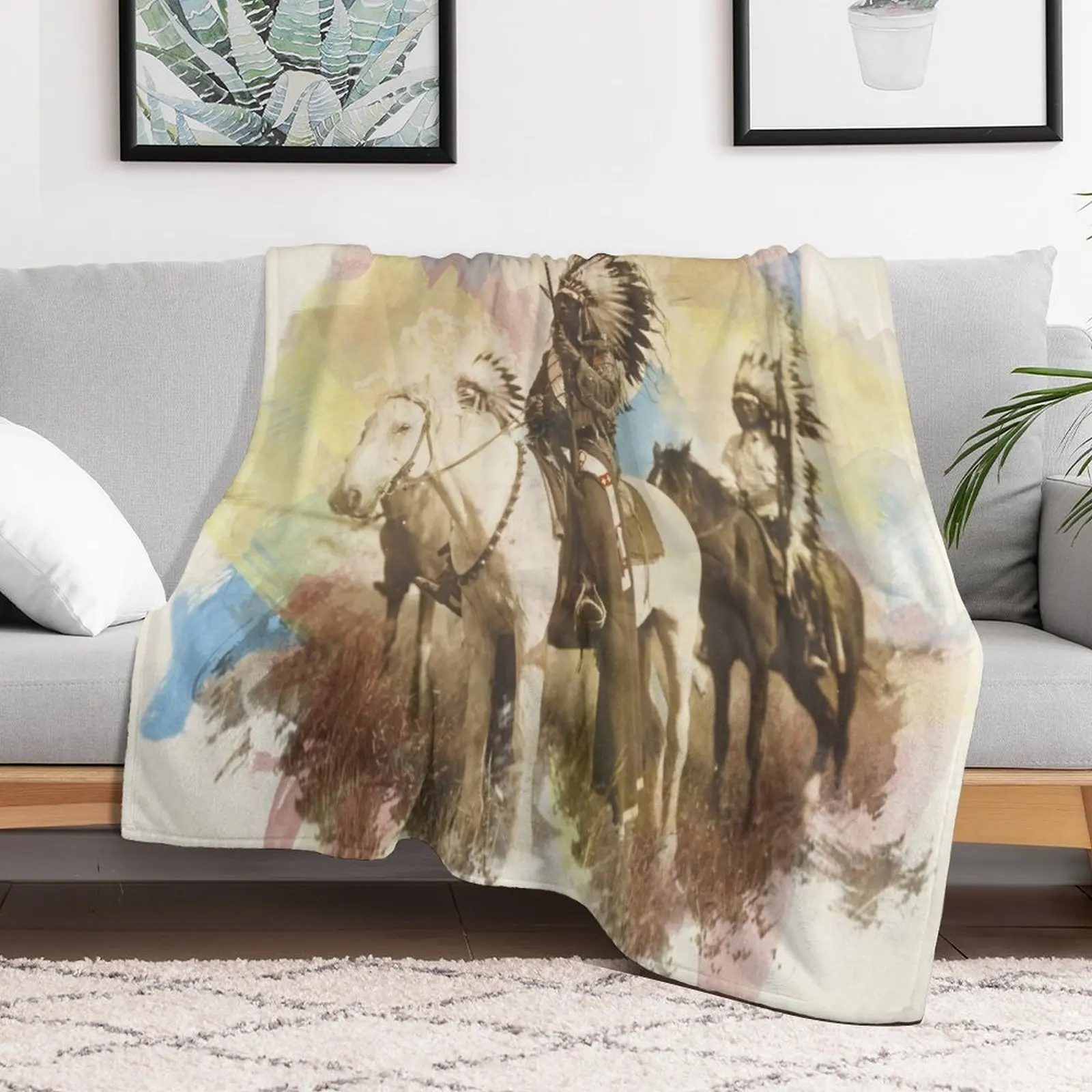 

Sioux Chiefs Throw Blanket Plush Thermal Heavy Blankets