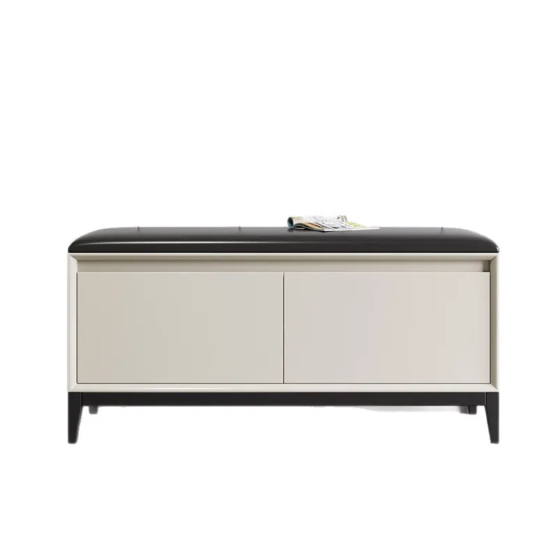 yjq minimalist solid wood shoe change stool household shoe cabinet integrated sitting shoe stool long strip door stool