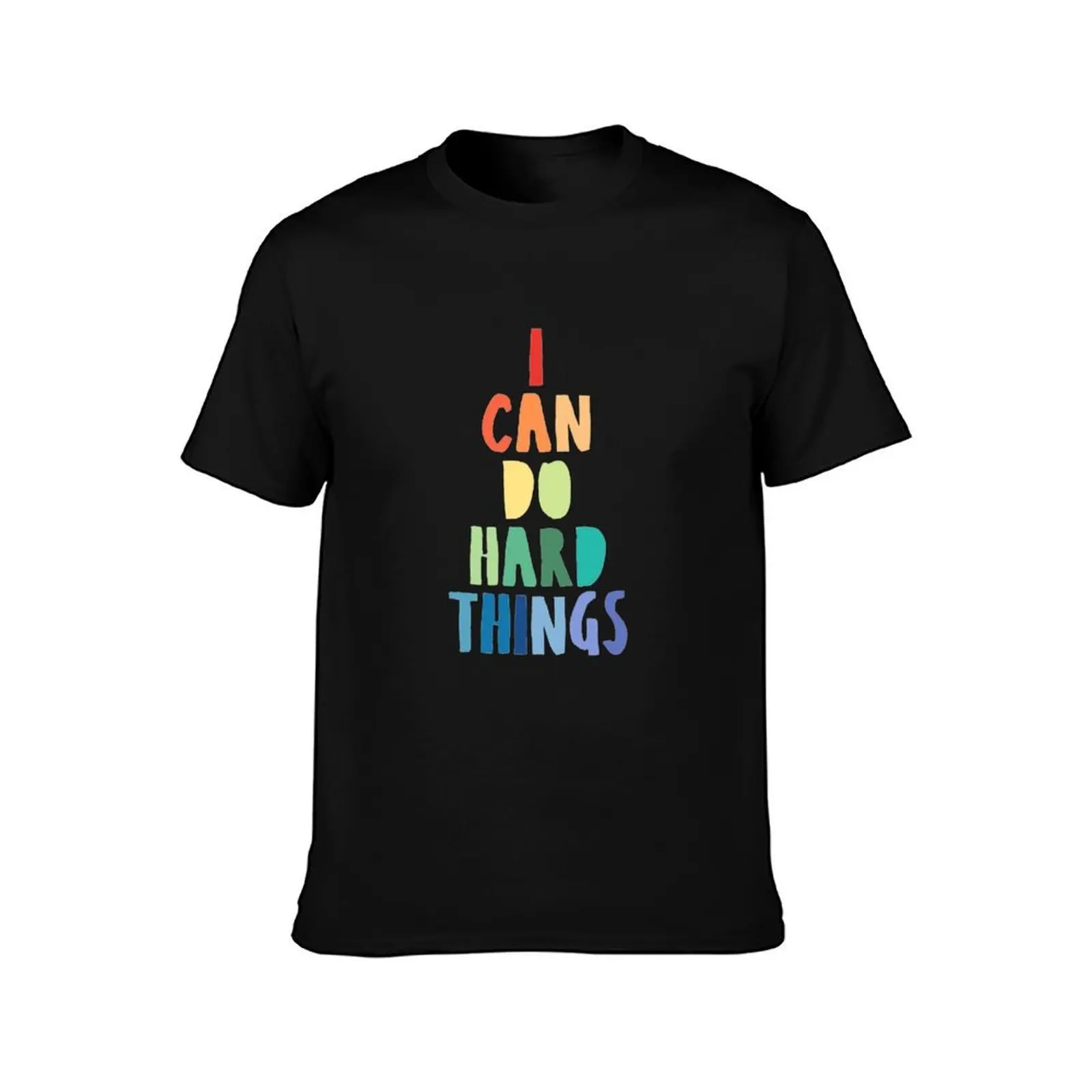 I Can Do Hard Things, Printable Wall Art, Inspirational Quote, Rainbow Print, Work Hard Print, Family Theme Print, Back T-Shirt