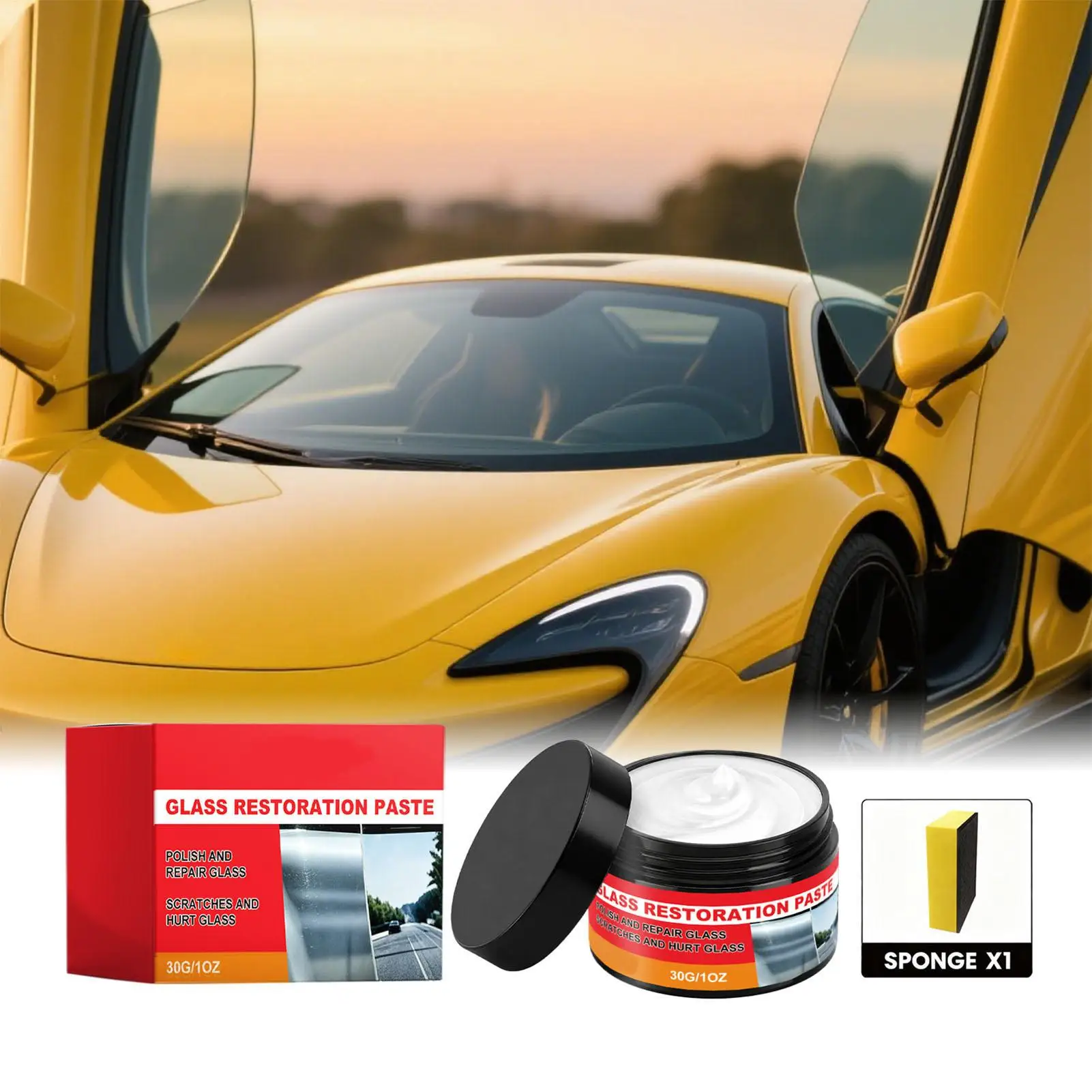 Windshield Scratch Remover Gentle Stain Removal Polishing Windshield Polishing Paste For Rearview Mirror Sunroof Truck SUV RV