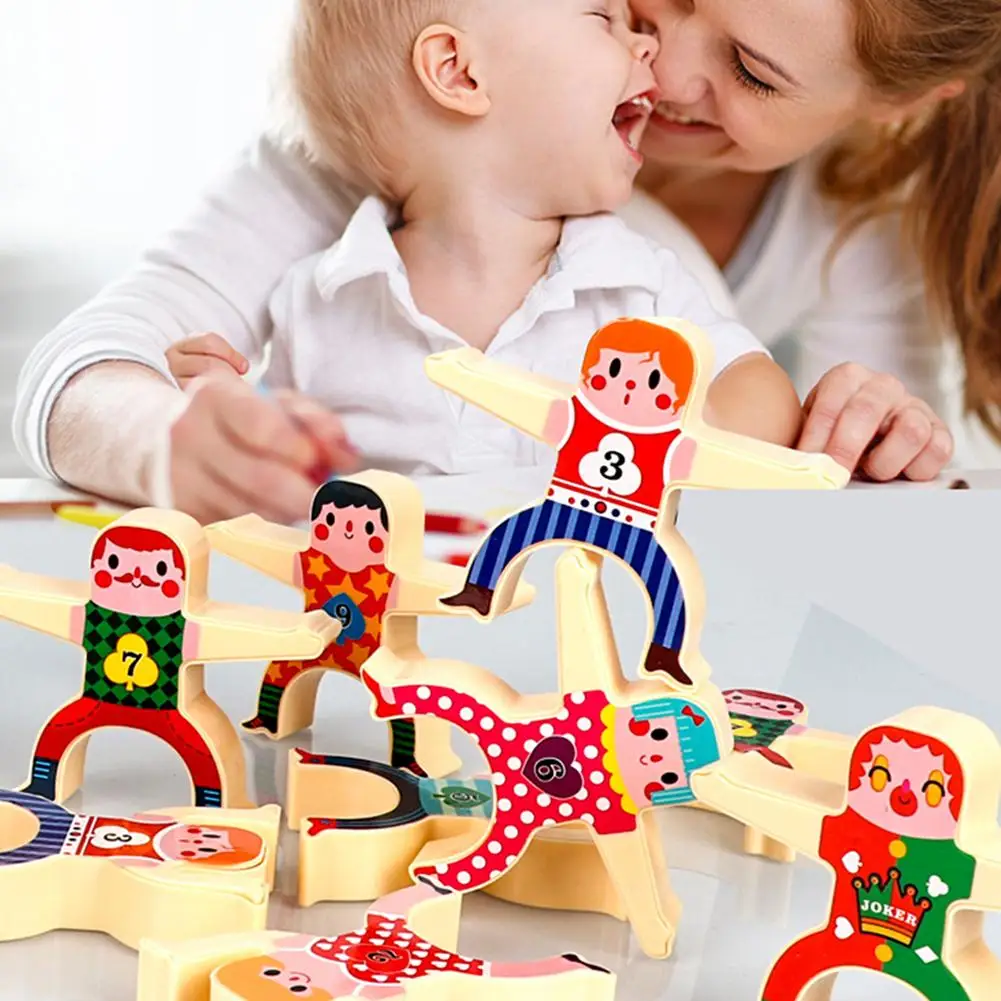 Balanspop Bouwstenen Bord Stapelen Hoge Blokken Spelletjes Spelen Vroeg Educatief Speelgoed Voor Kinderen Kinderen DIY Montessori Speelgoed