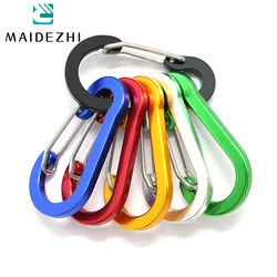 6 Stück Karabiner-Reisehaken, Campingausrüstung, Überlebens-Bergsteiger-Kletterhaken aus legiertem Aluminium, Karabiner für Schlüssel im Freien