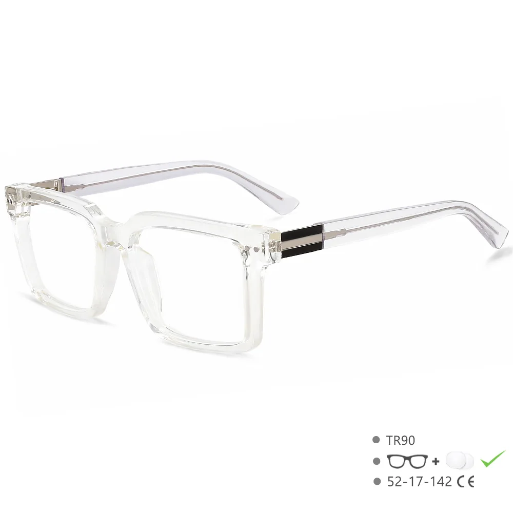 55509 Trendige blaues Licht blockierende Herrenbrille Gaming Tr90 Mattschwarz Anti-Ray-Brille Damenmode-Brille