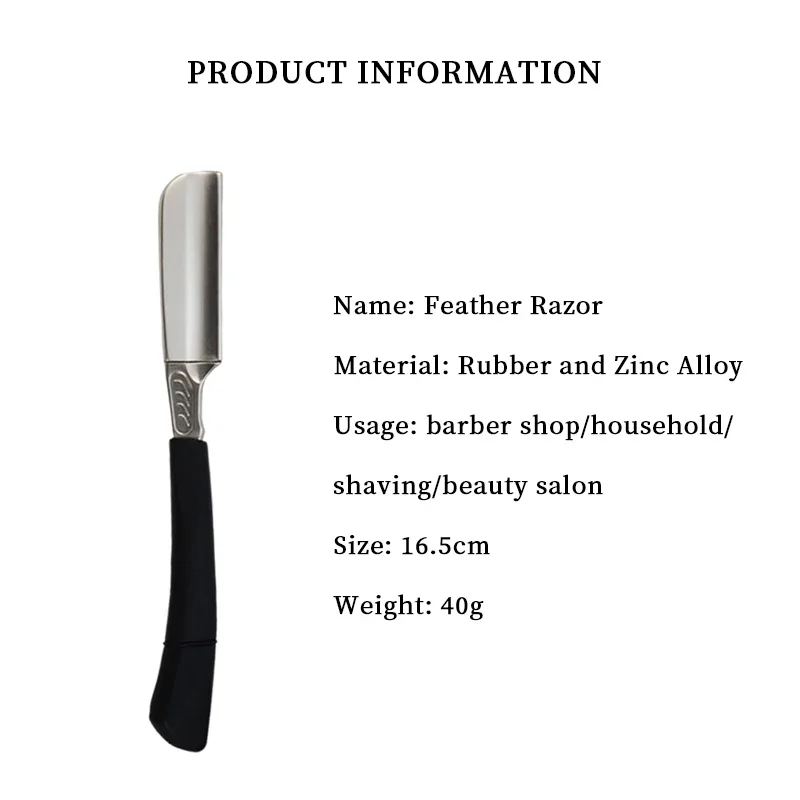 1/2piece - manual straight shaving knife holder beard shaving professional hair cutting trimming tool Special for real hair wigs