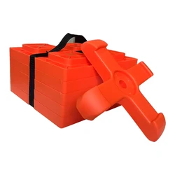 1/5/6pcs Heavy Duty Rv Leveling Block  Superimposed Board Flattener Block Trailer Trailer Escape Plate Wheel Stopper Anti-Slip