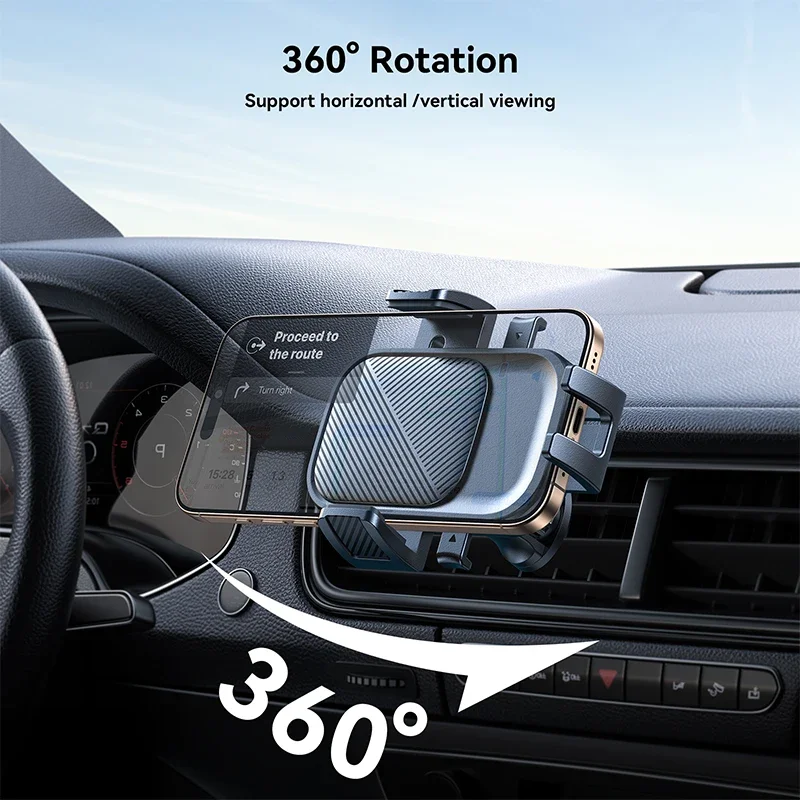 Joyroom Soporte para teléfono para salida de aire de coche manos libres 360 °   Soportes universales para teléfono celular con rotación para iPhone 16 15 14 13 Pro Max