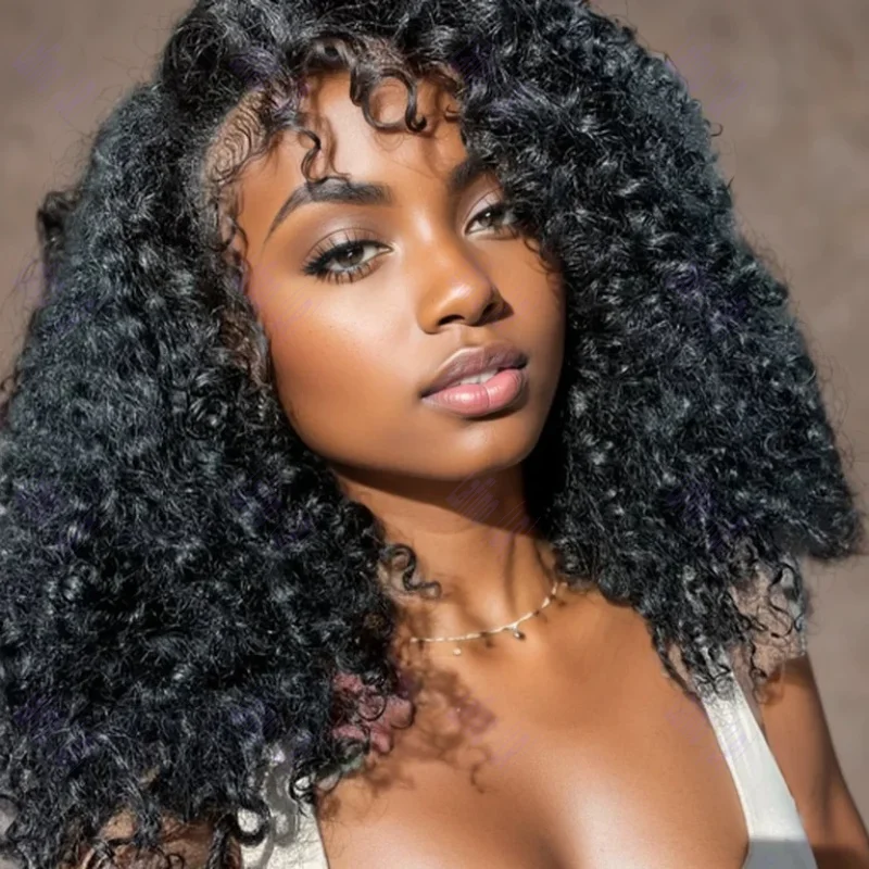 Perruque Lace Front Wig naturelle bouclée, cheveux humains, Deep Wave, 13x4, 13x6, 40 pouces, pour femmes