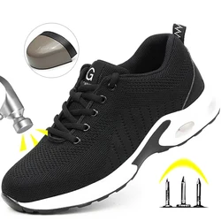 Steel Toe Work Safety Shoes Men Women Work Sneakers Breathable Lightweight Indestructible Shoes Men Safety Shoes Boots Male