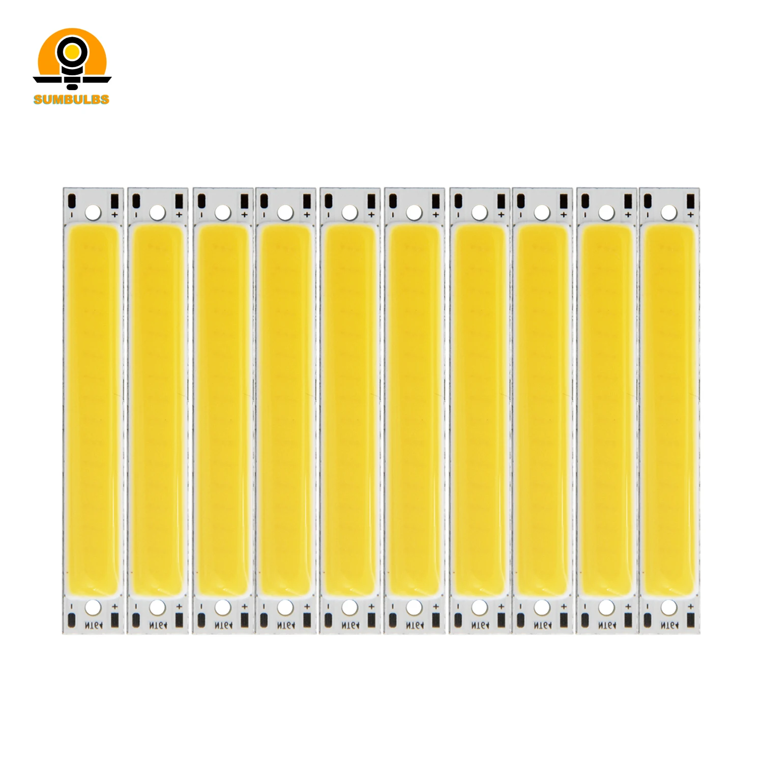 10 SZTUK / LOT Żarówka DC 3V 3.7V 2V COB 60x8mm 1.5W 3W Ciepły zimny biały niebieski czerwony chip LED do samodzielnego montażu na biurku