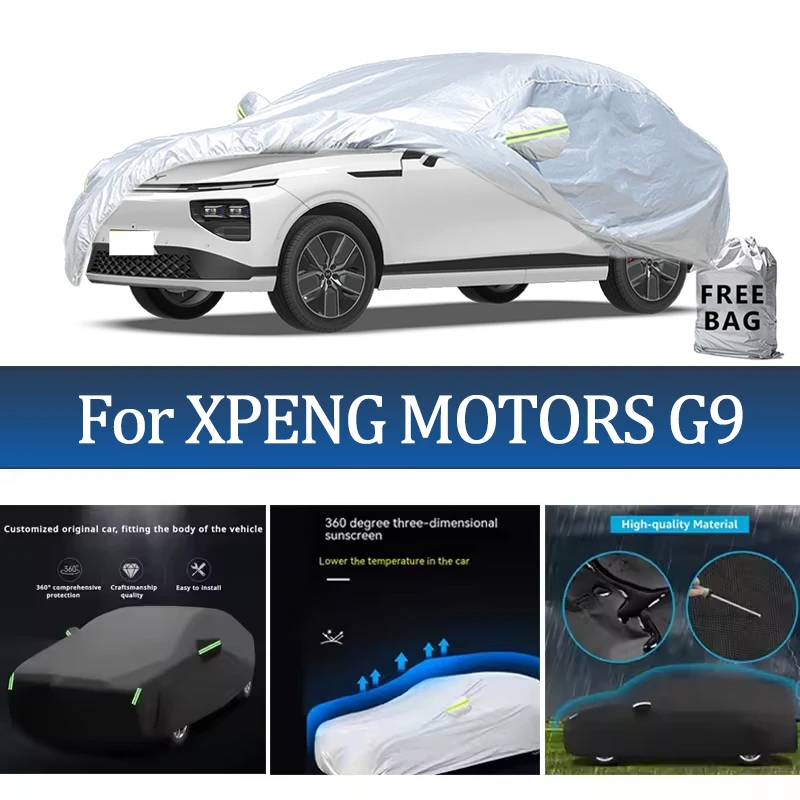 

For XPENG MOTORS G9 Car Cover Outdoor Protection Covers Snow Sunshade Waterproof Dustproof Exterior UV Car Accessories