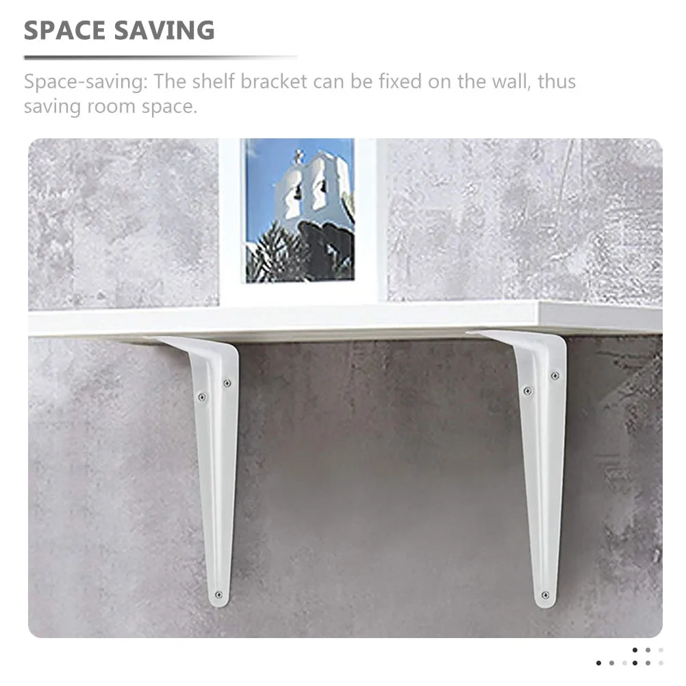 

20Pcs Wall Shelf Bracket White Smooth Bright Simple Design Floating Shelf Supporter L Bracket Brackets for Shelves