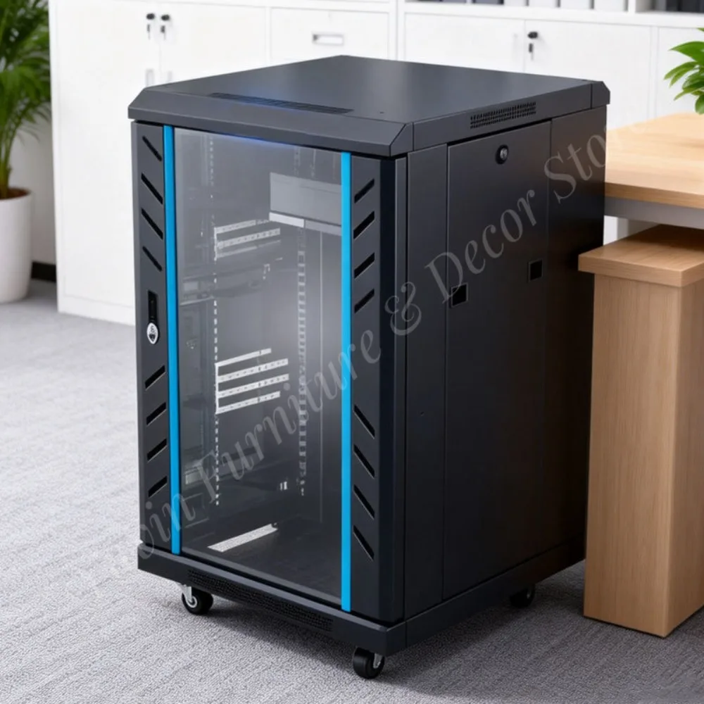 18U Customizable OEM Network Server Rack Cabinet 19 Inch SPCC Cold Rolled Steel with Glass Door for Data Center Use