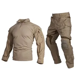 Emersongear tático g3 conjuntos uniformes de combate dos homens camisa calça topos dever carga calças camuflagem ternos caça ao ar livre milsim cb