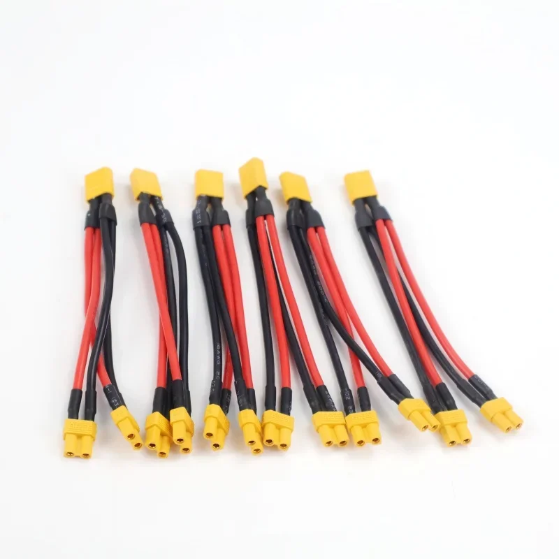 6 قطعة XT30 موصل البطارية المتوازي كابل ذكر/أنثى المزدوج تمديد Y على شكل 16AWG 10 سنتيمتر سلك السيليكون للتحكم عن بعد بدون طيار