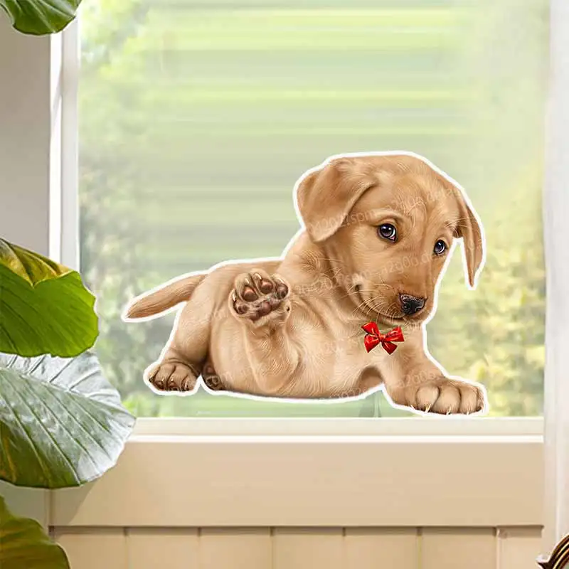 Golden Retriever Waterproof Wall Stickers for Toilet Car Body Scratch Covering Decals for Computer Rear AA343