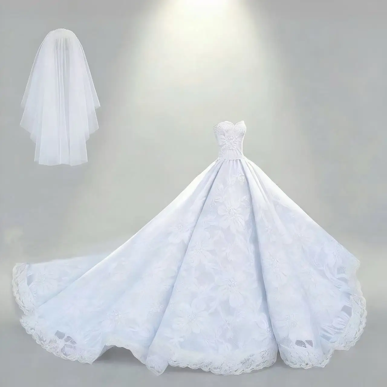 Vestido blanco para muñeca Barbie, accesorios de ropa para muñeca BJD, vestido de novia de lujo para princesa BJD, juguetes de fantasía