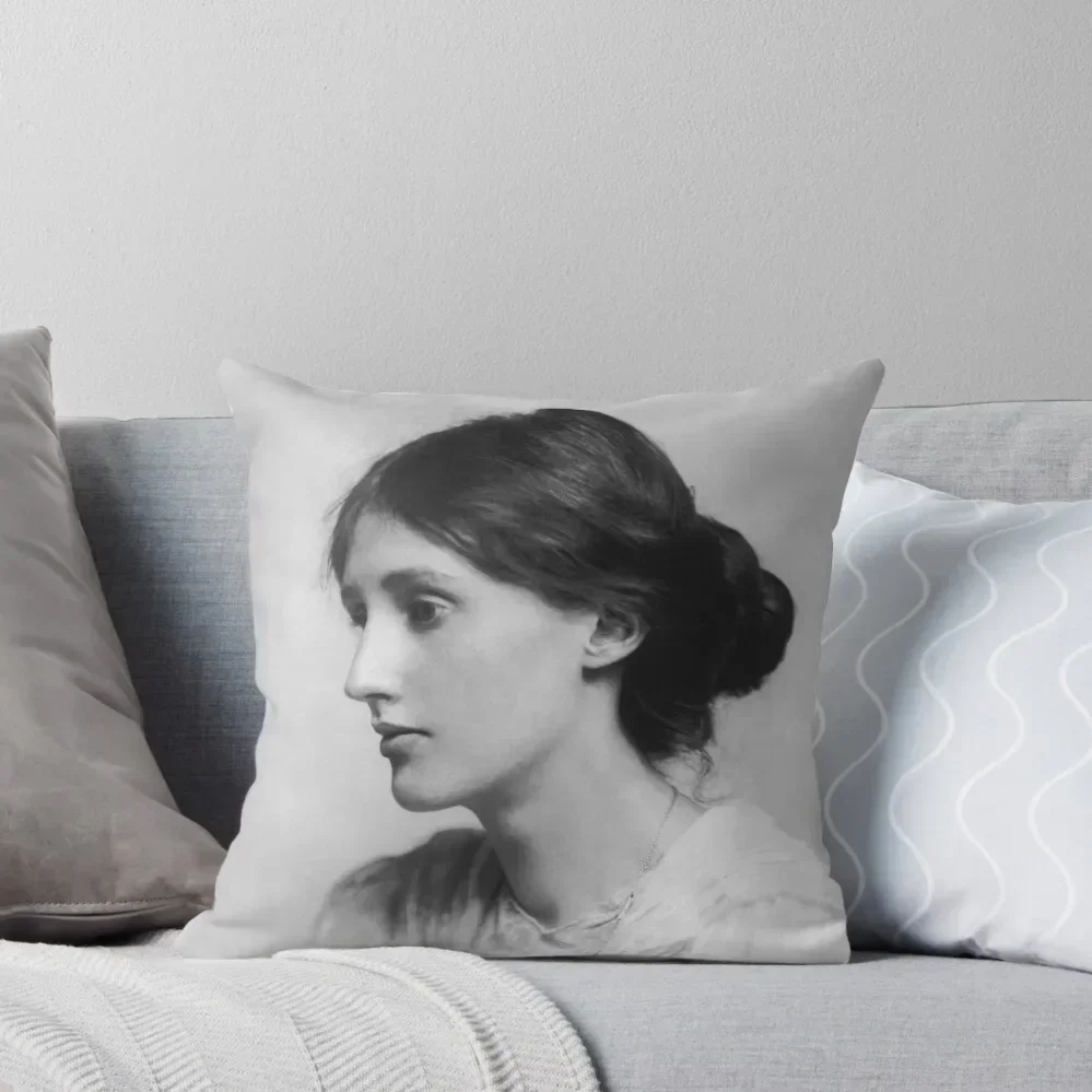 Virginia Woolf - black and white Throw Pillow Custom Cushion Photo Cushion Child pillow