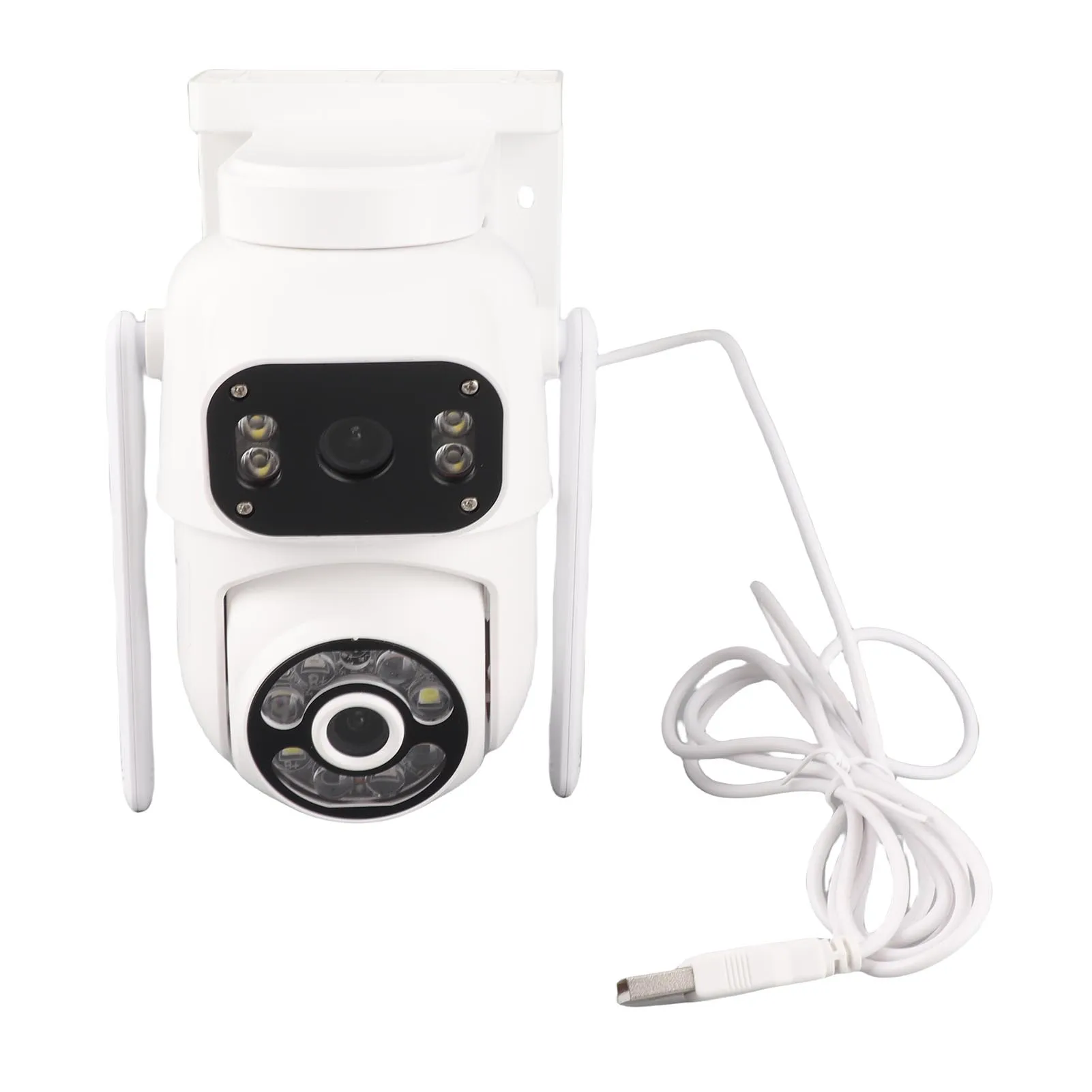 كاميرا أمان لاسلكية 3MP + 3MP بعدسة مزدوجة على الحائط كاميرا واي فاي ذكية كاملة الألوان للرؤية الليلية 2-Way كشف الحركة الصوتية