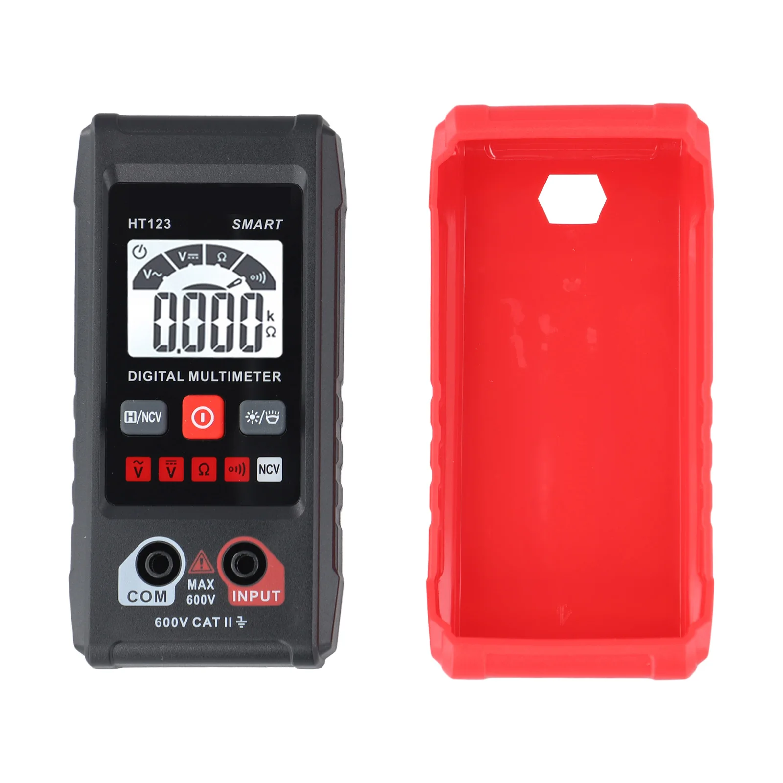 HT123 Digital Multimeter 2000 Counts Auto Range NCV Tester With Backlight Flashlight For Household Voltage Current Resistance Me
