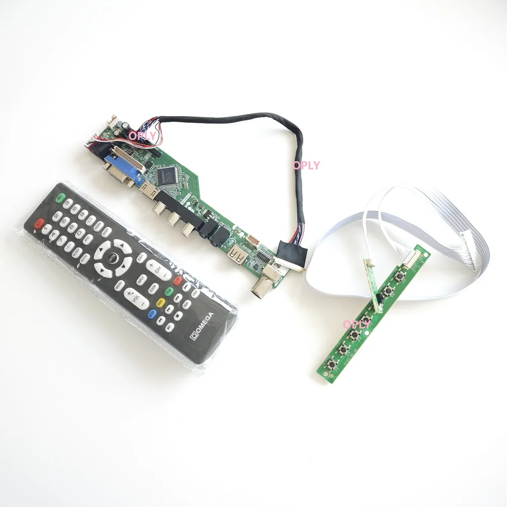

TV Controller board kit for N101N6 B101AW01 N101N6-L02 1024X576 10.1" HDMI-compatible RF USB AV VGA Audio LED Screen monitor DIY