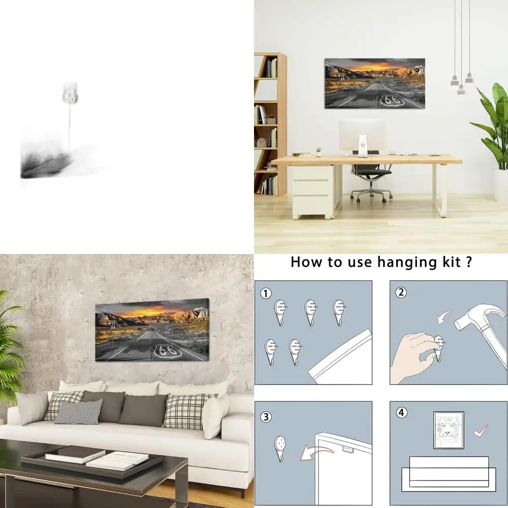 

Route 66 Sunrise Canvas Art - California Landscape Decor