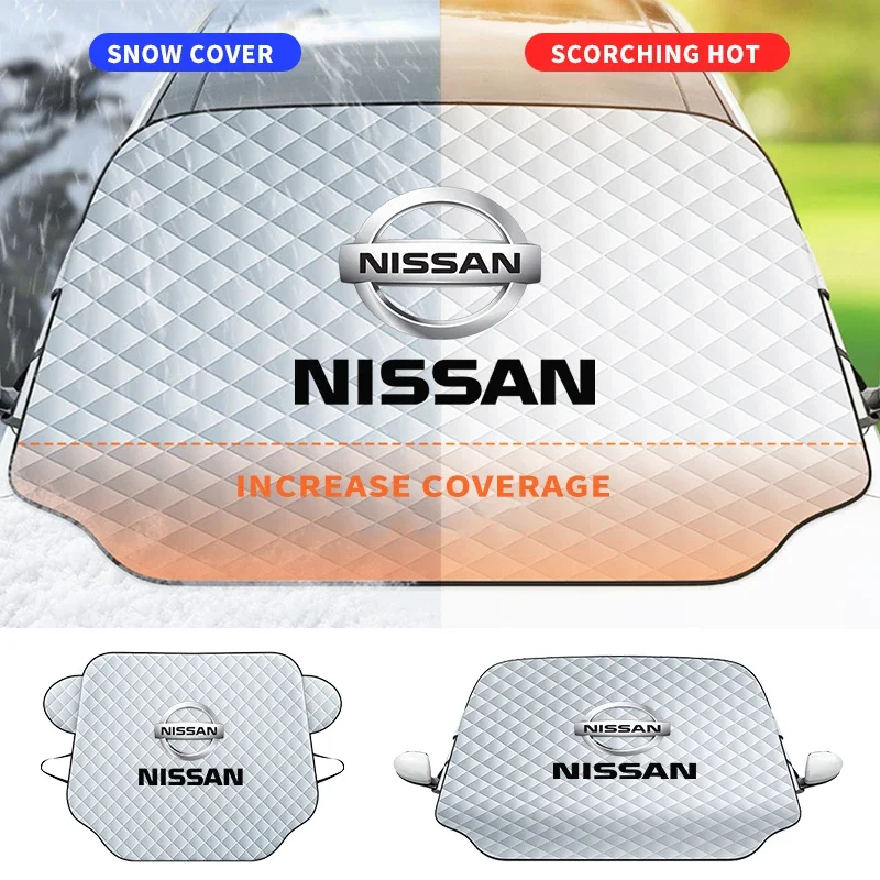 Car Windshield Sunshades Extra Thick Snow Ice Cover Protection For Nissan Qashqai X-Trail Tiida TIIDA Juke Leaf Altima Patrol