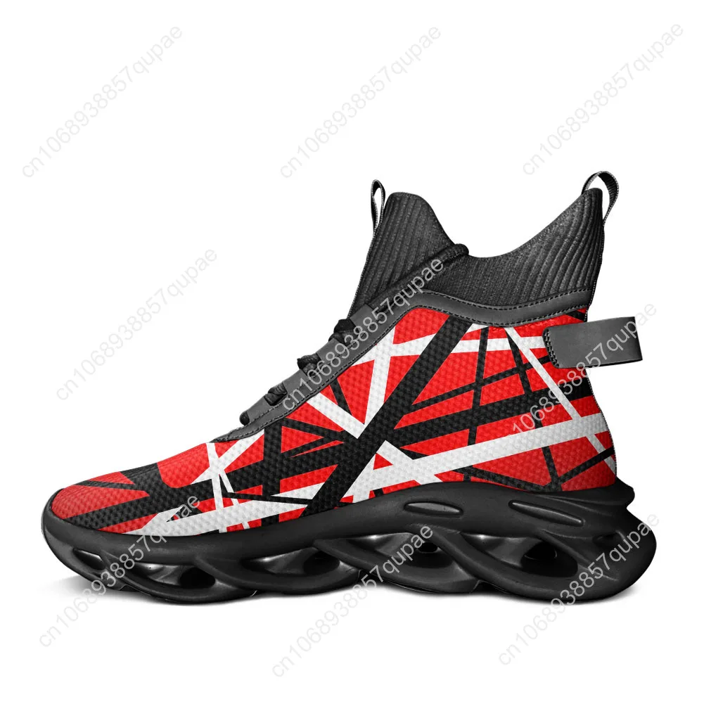 Van Evh 1984 Stripes Halen High Top Flats Sneakers Mens Womens Sports Running Shoe Sneaker Lace Up Mesh Footwear Custom Shoe