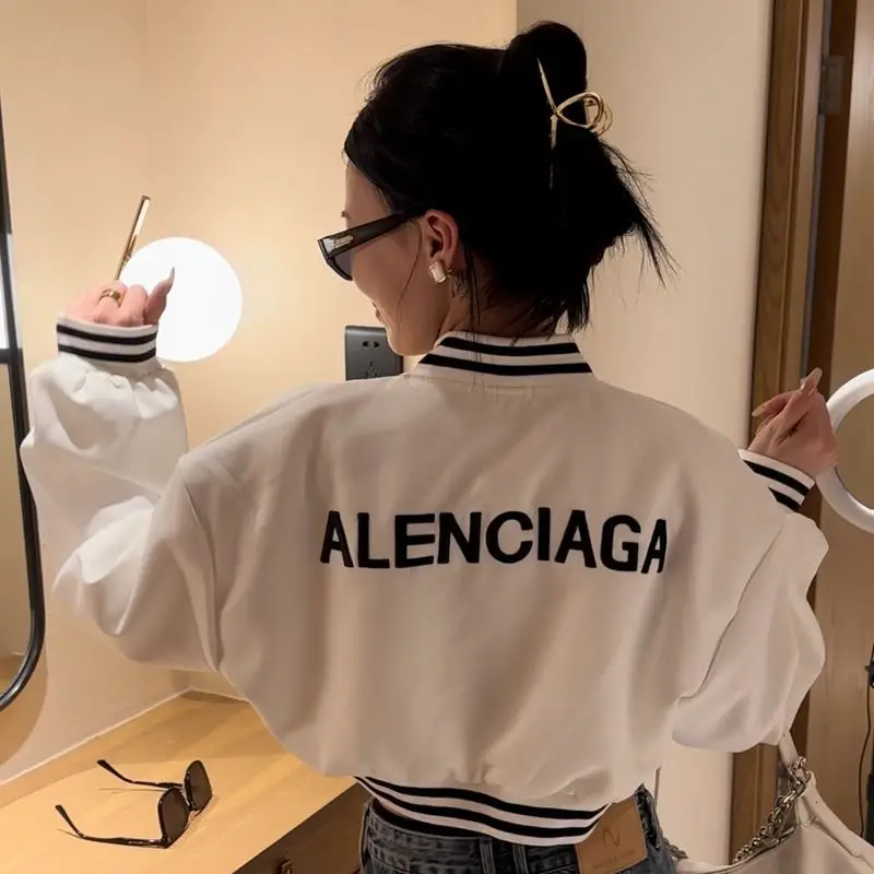 Women Loose Casual Jacket Top Early Spring Retro Contrast Color Embroidery Baseball Jacket Autumn Versatile Comfortable Coat