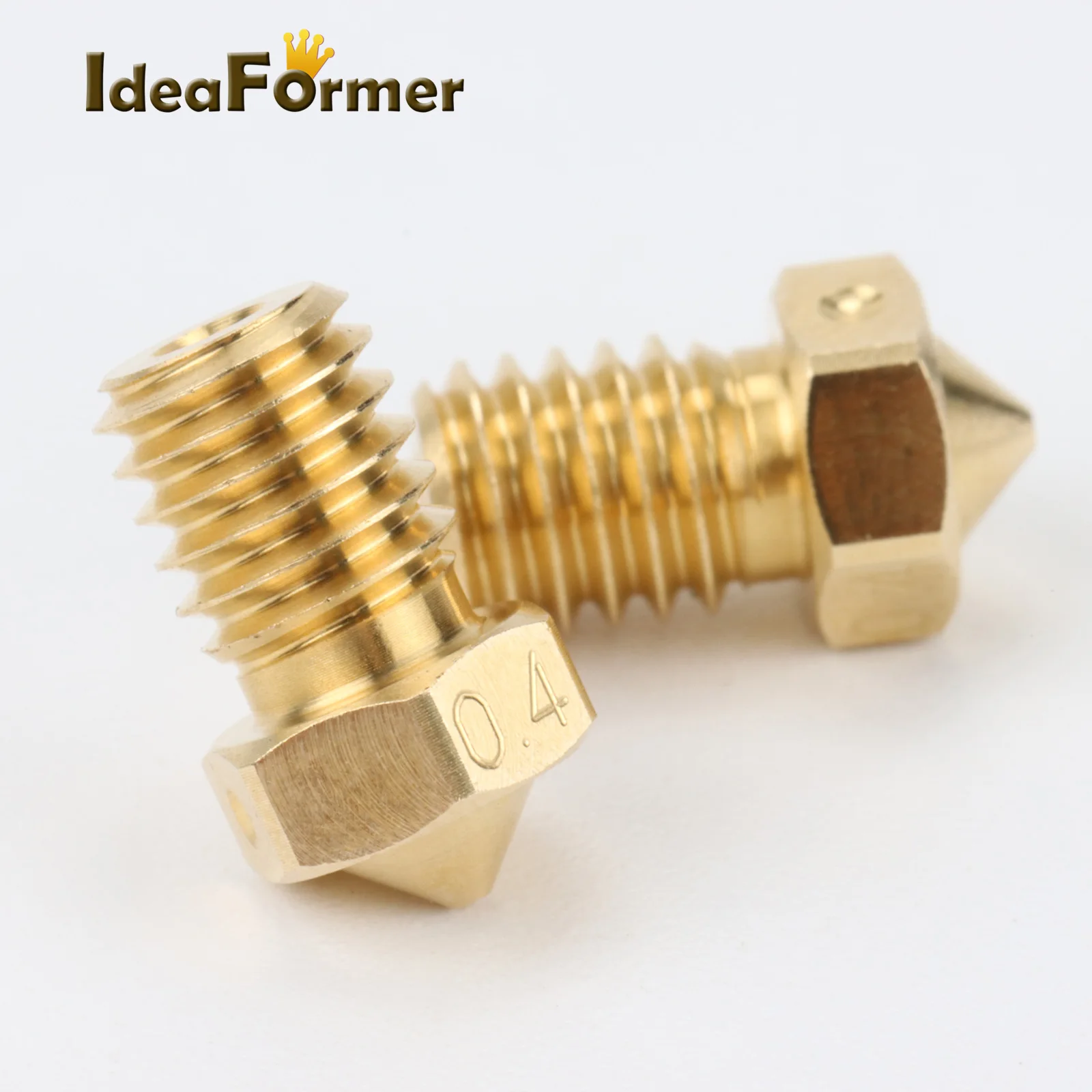 1/2/5PCS High Quality E3D V6 Brass M6 Thread Nozzles 0.4mm For 1.75mm Filament For Ender3 V6 Hotend Extruder Prusa i3 mk3