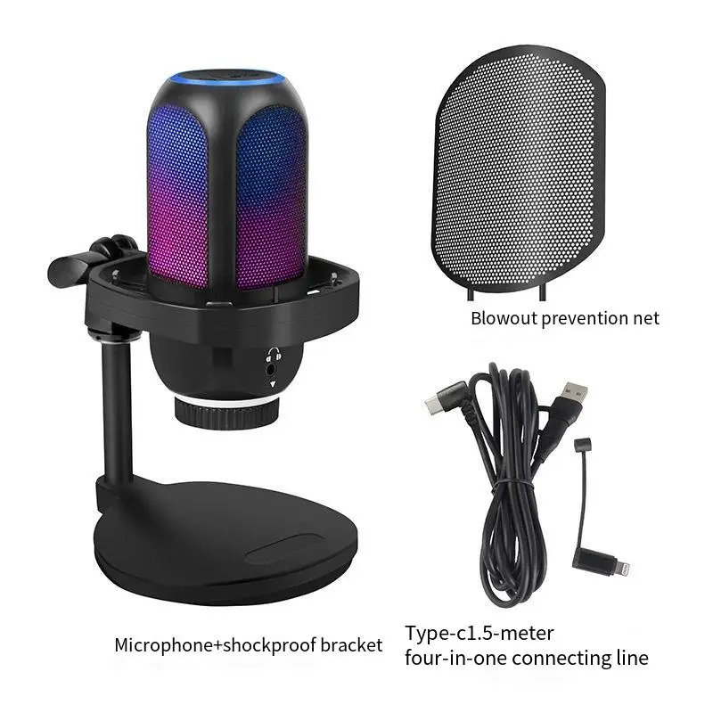 APK001 مكثف ميكروفون لعبة الكمبيوتر AI الحد من الضوضاء الهاتف المحمول تسجيل Dubbing البث المباشر ميكروفون #1