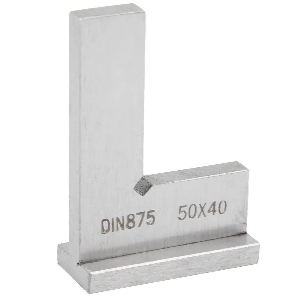 2pcs With Seat Machinist Square 50x40mm Marking Ruler Engineer Measuring Tool Carbon steel Right Angle Ruler For Engineer