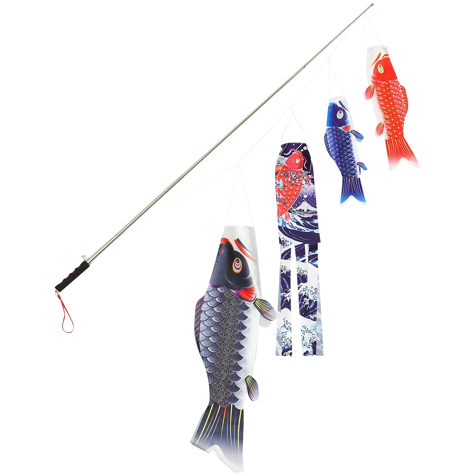 

1 set Japanese Carp Windsock 1 Small Size Durable Koinobori Flags Outdoor Garden Sushi Restaurant Decor Pendulum Hanging